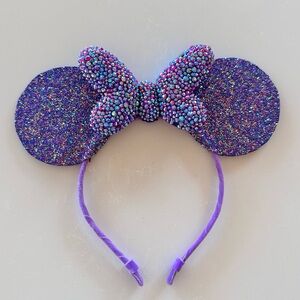 New purple rhinestones headband